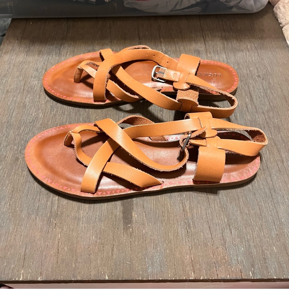 Lucky Brand Brown Strappy Sandals - Picture 6 of 8